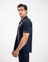TEXTURED STRIPED CAMP COLLAR SHIRT